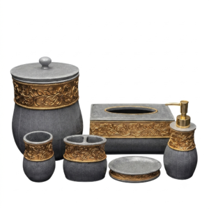 Antique Bronze-Gold Stone Bath Collection