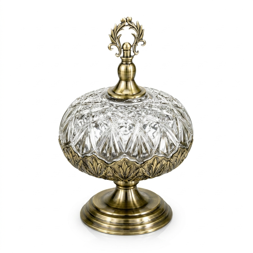 Antique Crystal Compote Bowl