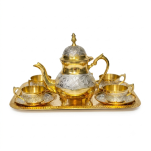 Handcrafted Brass Tea Set – Made in India