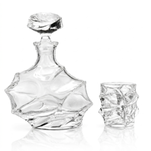 Crystal Art Deco Decanter & Tumbler Set