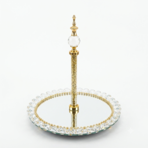 Crystal Bead-Rimmed Vanity Tray