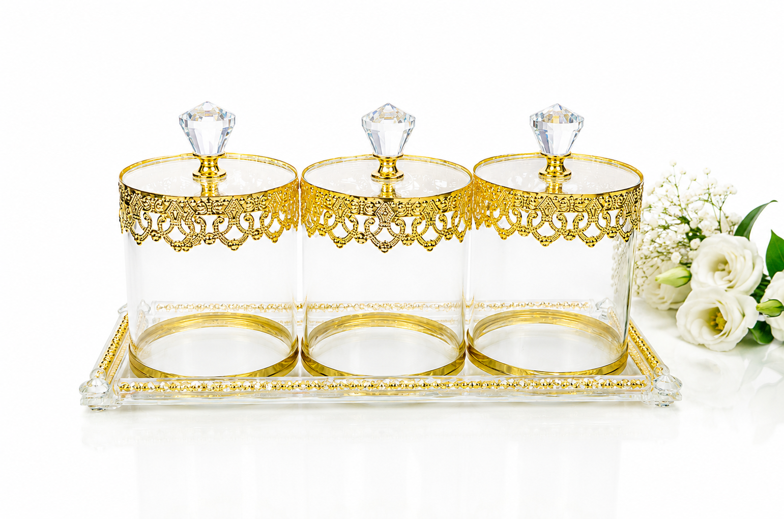 Crystal Elegance Jar Set