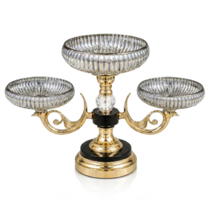 Elegant three-tier compote stand