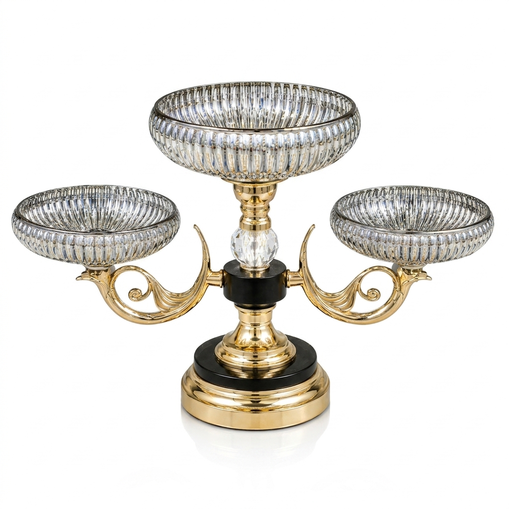 Elegant three-tier compote stand