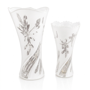Elegant Heavy Glass Vase Set