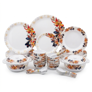 Floral Print Melamine Dinnerware Set
