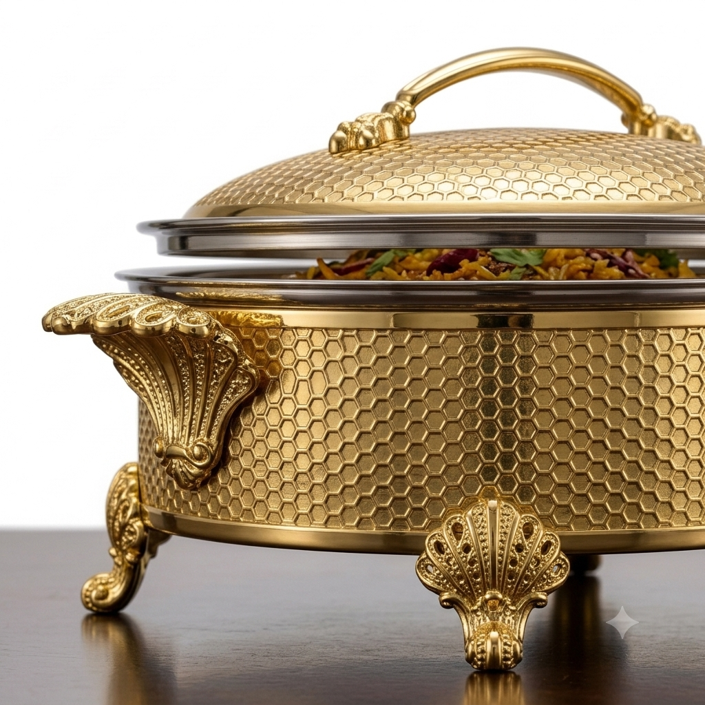 Luxurious golden chafing dish - Image 2