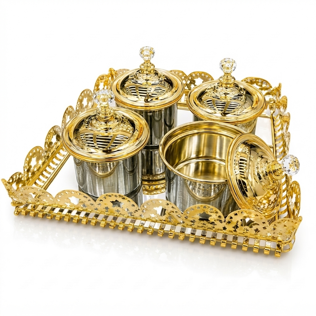 Royal Zarin Gold Serving Set with Tray - Image 3