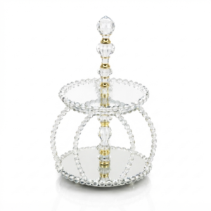 Crystal Pearl Tiered Cake Stand