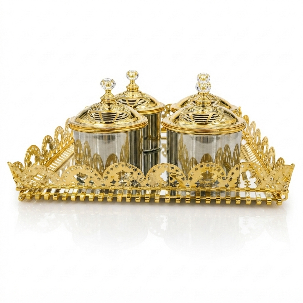 Royal Zarin Gold Serving Set with Tray - Image 2
