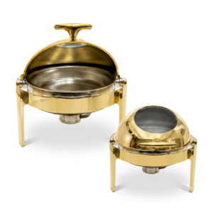 Gold Polished Round Chafing Dish