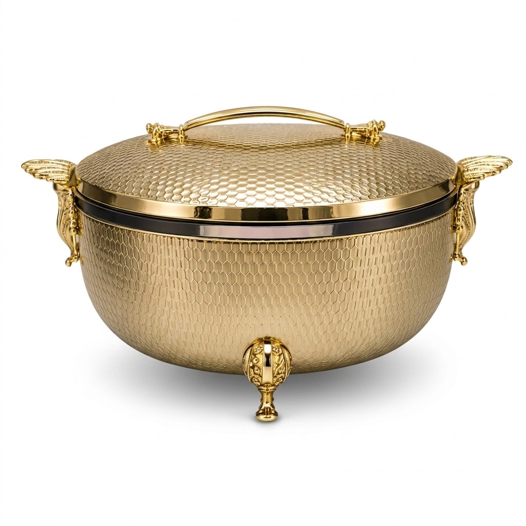 Luxurious golden chafing dish