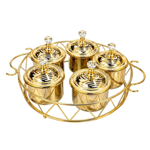 Luxury Gold  Spice Set with Stand