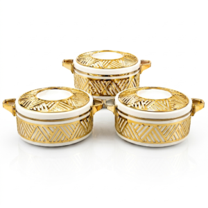 Luxury White & Gold Serving Hot Pot Set