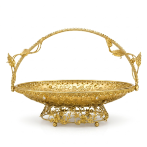 Ornate gold decorative serving tray