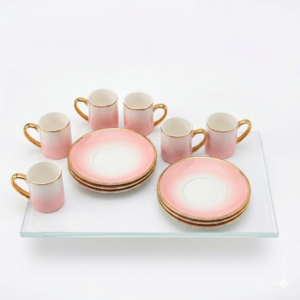 Pastel Pink Luxury Tea Cup Set