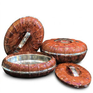 Rosewood Finish Insulated Hot Pot Set