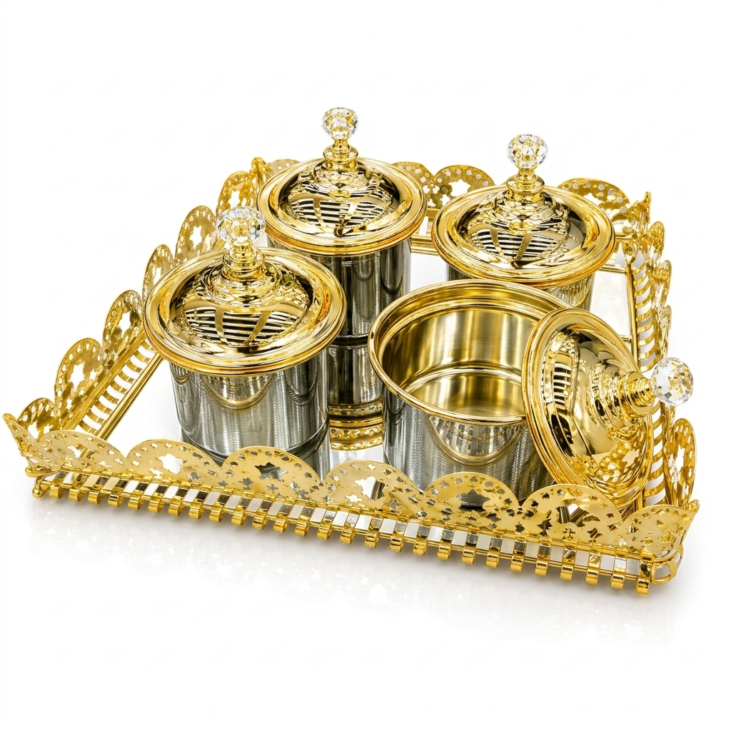 Royal Zarin Gold Serving Set with Tray