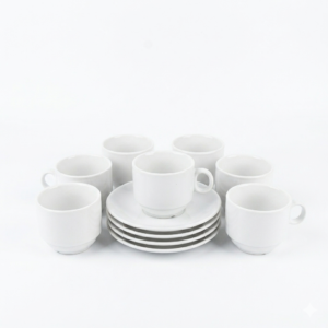 Simple Elegance White Tea Cup Set