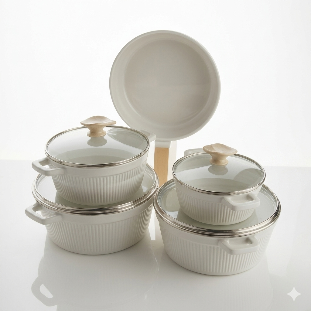 The Nordic Oak Cookware Set